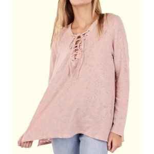 Anthropologie Maronie Hi Low Hooded Top LARGE (3737)